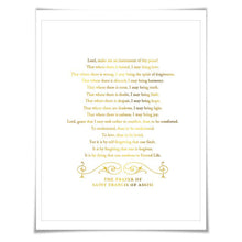 St. Francis of Assisi Prayer Gold Foil Art Print. 7 Foil Colours. 3 Sizes. Catholic Wall Art. Christian Poster. Religious Art