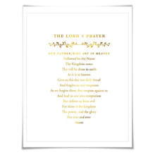 The Lord's Prayer Gold Foil Art Print. 7 Foil Colours. 3 Sizes. Christian Wall Art. Christian Poster. Religious Art