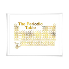 Periodic Table of the Elements Gold Foil Print. 7 Foil Colours. Science Poster. Chemistry School Education Classroom