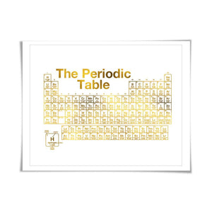 Periodic Table of the Elements Gold Foil Print. 7 Foil Colours. Science Poster. Chemistry School Education Classroom