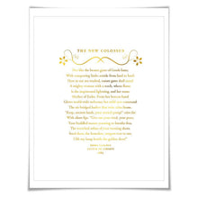 Give Me Your Tired Your Poor New Collosus Emma Lazarus Gold Foil Art Print. 7 Foil Colours. Statue of Liberty Immigration Refugee