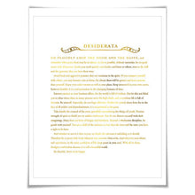 Desiderata Gold Foil Art Print. 7 Foil Colours. Graduation Gift. Inspirational Motivational Poster. Literary Quote