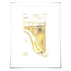 Grand Piano Gold Foil Patent Illustration. 7 Foil Colours. Classical Music Poster. Pianist Art Print