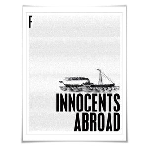 Innocents Abroad by Mark Twain. Literary Art Print. 4 Sizes. Literature Poster. Book Art. American Author
