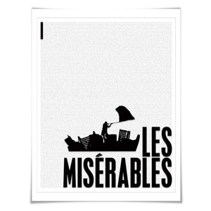 Les Miserables by Victor Hugo. Literary Art Print. 4 Sizes. Literature Poster. Book Art