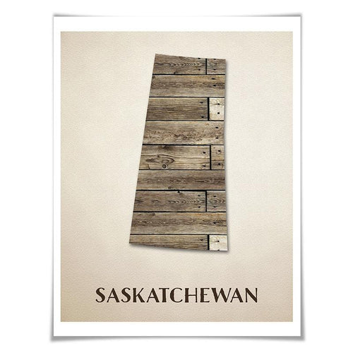 Saskatchewan Map Art Print. 5 Sizes. Travel Poster. Custom Province. Canada Map. Rustic Art Home Decor.