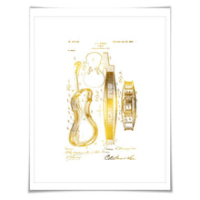 Violin Gold Foil Patent Illustration. 7 Foil Colours. Classical Music Poster. Violinist Art Print